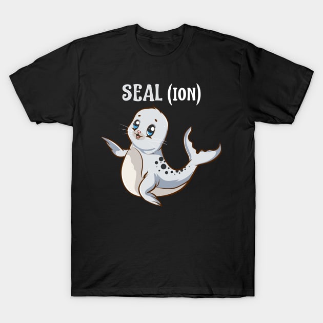 Seal(ion) Sea Lion Pun Funny Baby Sealion Pun T-Shirt by theperfectpresents